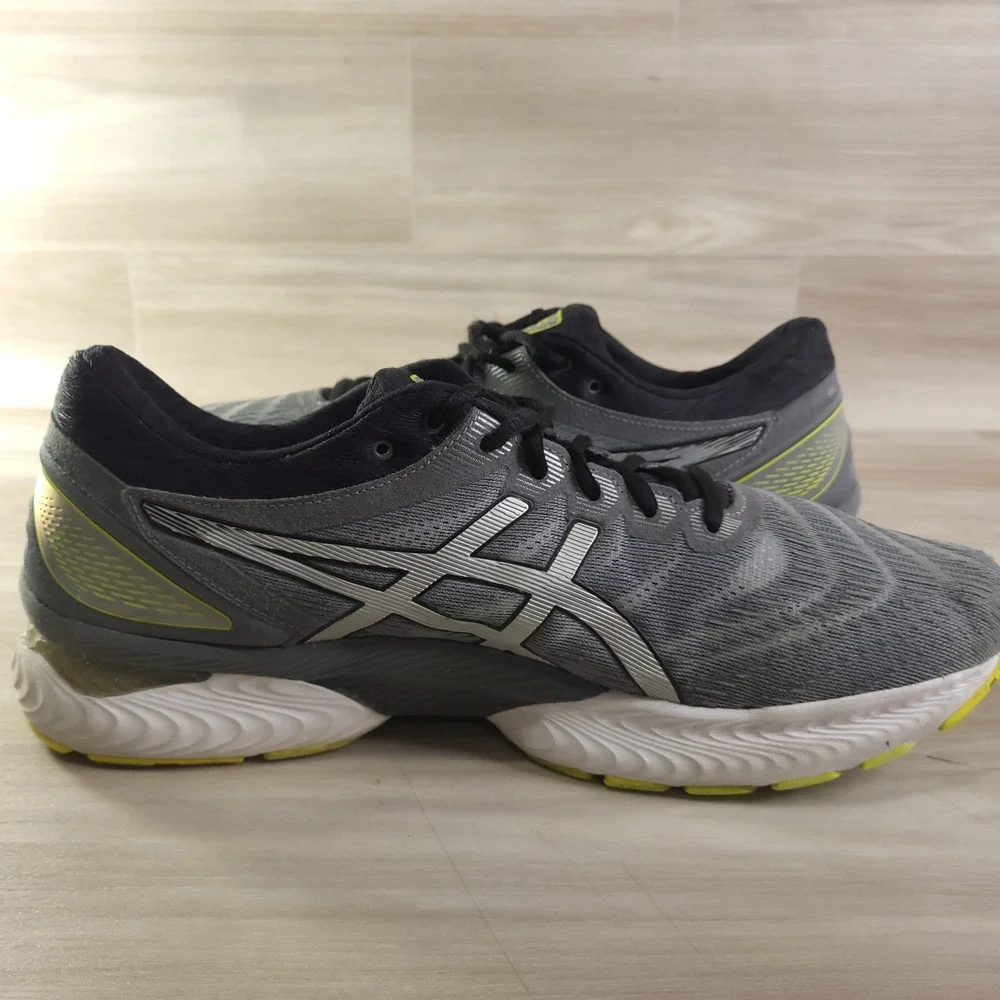 Asics Gel-Nimbus 22 Running Shoes Mens 11.5 Grey Black 1011A683 FlyteFoam Sneak
